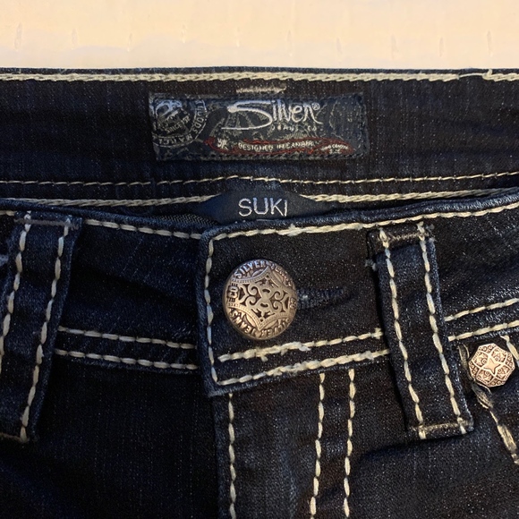 Silver Jeans Denim - SILVER SUKI High Capri Jeans Dark Wash - Size 24